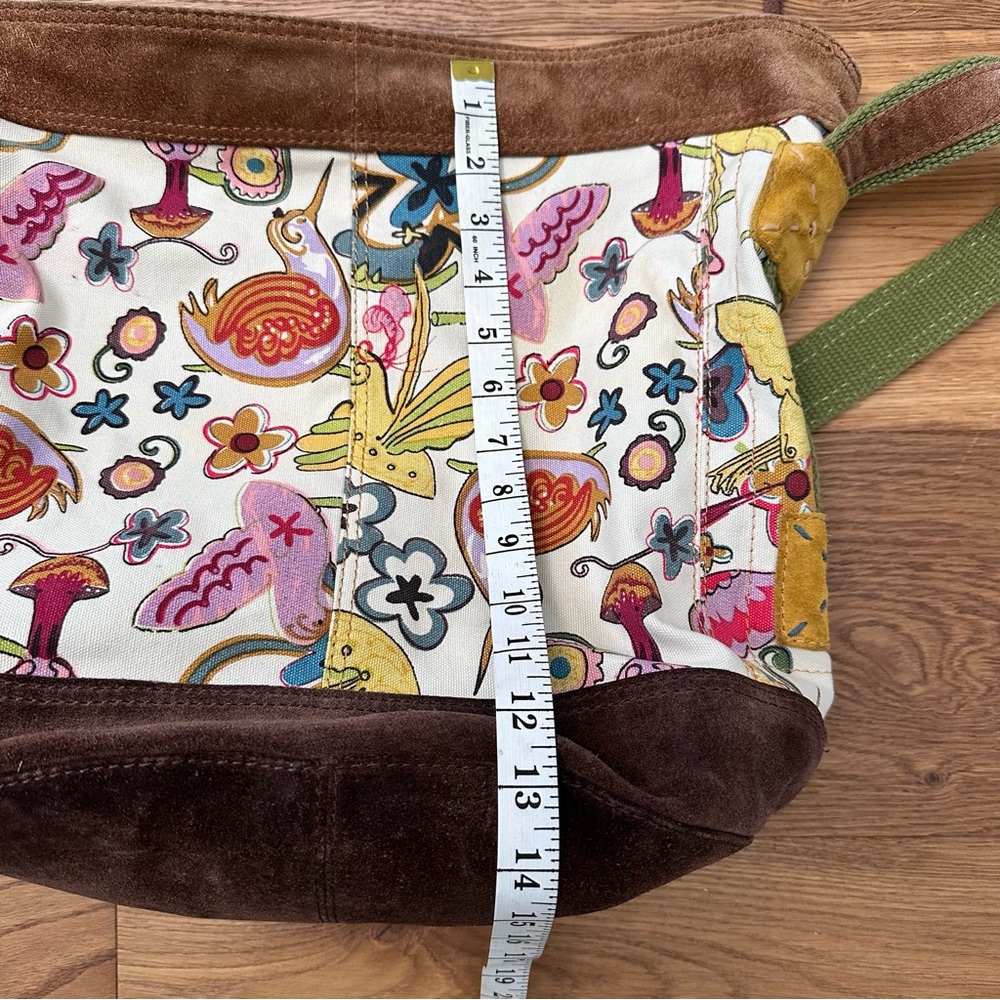 Lucky Brand Floral Patterned Canvas and Suede Tote Bag - Picture 11 of 16